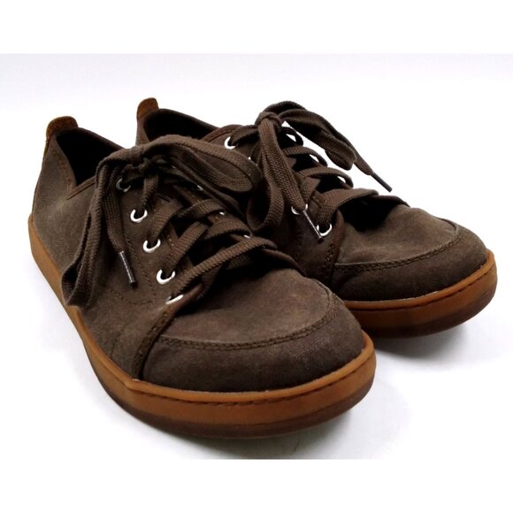 L.L. Bean Campside Canvas Oxford Lace Sneaker Shoe  Size 9.5 Mens Brown - Picture 1 of 9